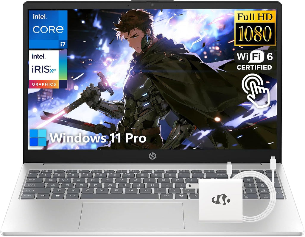 HP 15.6' FHD Touchscreen i7 Laptop, 10-Cores Intel Core i7-1355U(Beat Core 7 160U), 16GB RAM 1TB SSD, Win 11 Pro Wifi6 w/GM Accessory, Intel Iris Xe Graphics Computer for Business Professional