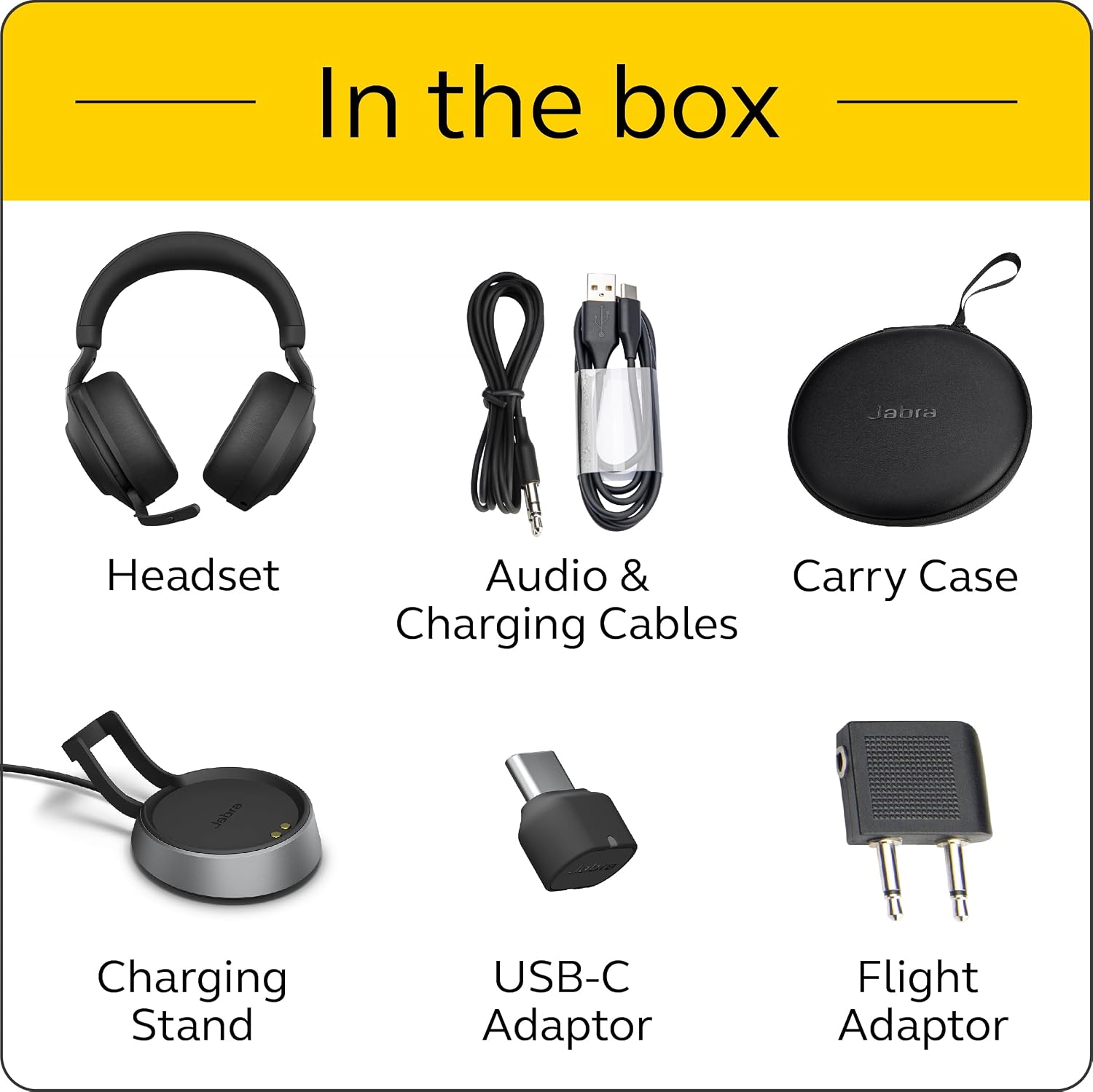 Jabra Evolve2 85 - USB-C MS Teams Stereo Stand - Black Wireless Headset/Music Headphones Black