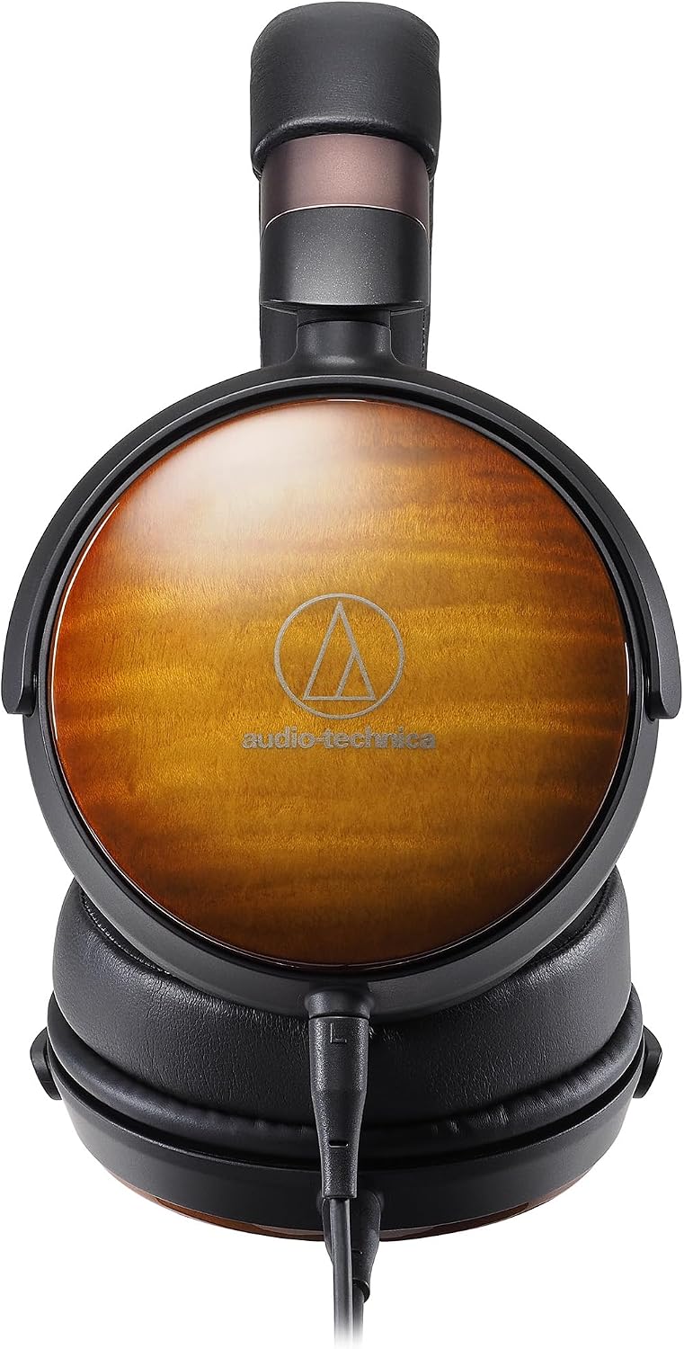 Audio-Technica ATH-WP900 Over-Ear High-Resolution Headphones, Flame Maple/Black