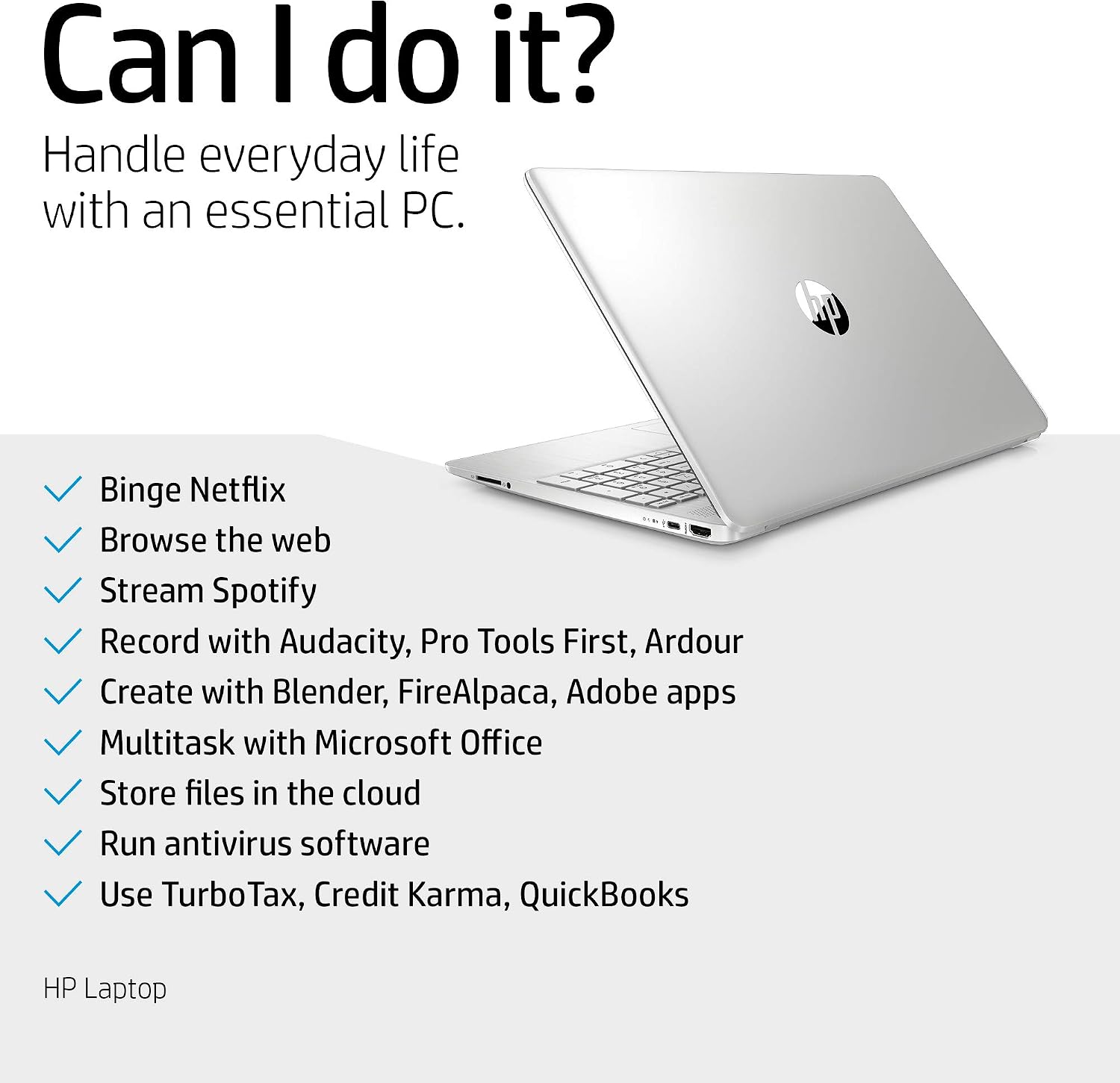 HP 15-dy1036nr 10th Gen Intel Core i5-1035G1, 15.6-Inch FHD Laptop, Natural Silver