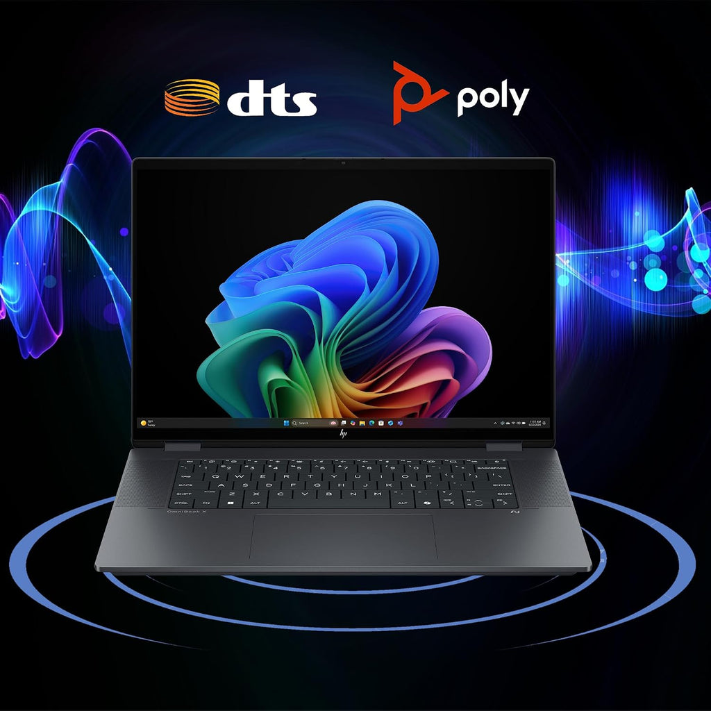 HP OmniBook X Flip 2-in-1 Laptop 16' 3K OLED Touch (100% DCI-P3, 120Hz) Intel 8-core Ultra 9 288V (Up to 48 Tops) 32GB RAM 2TB SSD for Creator Designer Business Professional Win11 ICP Hub