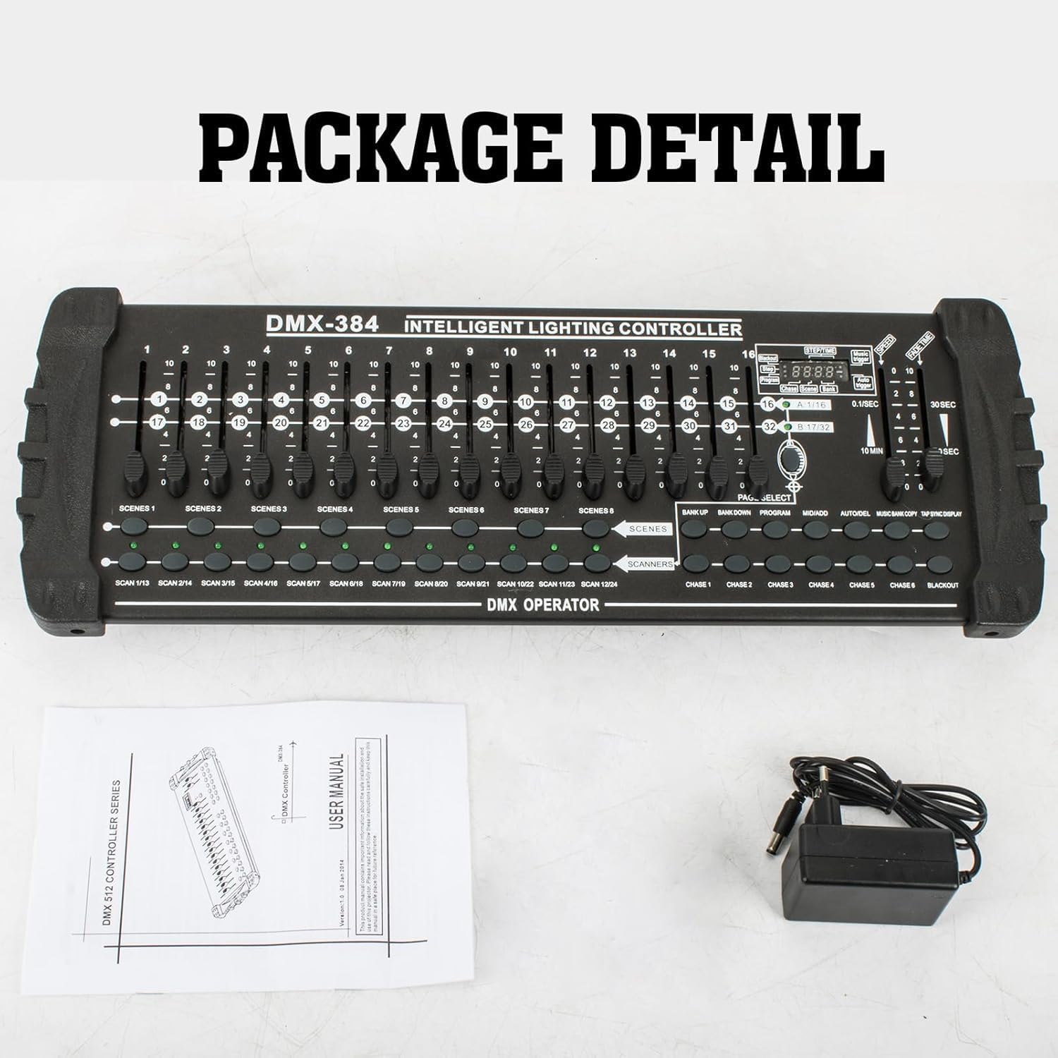 SHEHDS DMX Controller DMX384 DJ Controller LED Digital Display DMX Console DJ Equipment Stage Light Controller