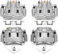 Detroit Axle - 4pc Brake Calipers for 2000-2005 Ford Excursion 2000-2004 Ford F-250 F-350 Super Duty Disc Brake Calipers w/Brackets 2001 2002 2003 Front and Rear Replacement