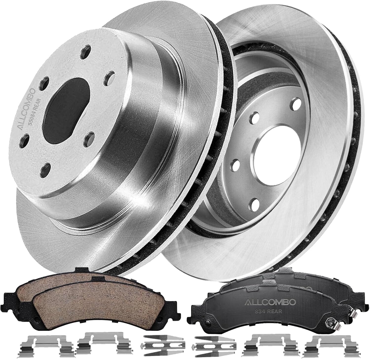 Allcombo 12.99' Rear Brake Kit for 2001 2002 2003 2004 2005 2006 Chevy Avalanche Silverado Suburban GMC Sierra Yukon XL 1500, Cadillac Escalade Brakes and Rotors Kit, Brake Pads and Rotors Replacement