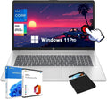 HP 17.3' HD+ Touchscreen Laptop Computer - with Office Lifetime, Intel i7-1355U(10-Core), Intel Iris Xe, 32GB RAM, 1TB SSD, WiFi 6, HD Webcam, Fingerprint Reader, Win 11 Pro, External CD/DVD Drive