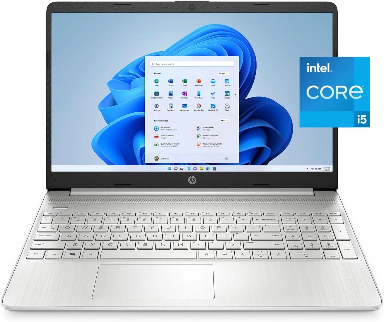 [Windows 11 Pro]HP 15 15.6' FHD Business Laptop Computer, Quad Core Intel i5-1135G7 (Beats i7-1065G7), 16GB RAM, 512GB PCIe SSD, Numeric Keypad, Wi-Fi 6, Bluetooth 4.2, Type-C, Webcam, HDMI, w/Battery