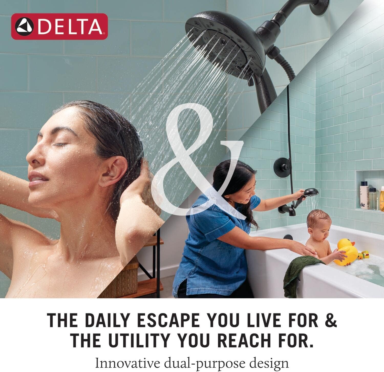 DELTA FAUCET 58480-CZ-PR-PK Universal Showering Components Combo, Champagne Bronze, 1.75 GPM Water Flow