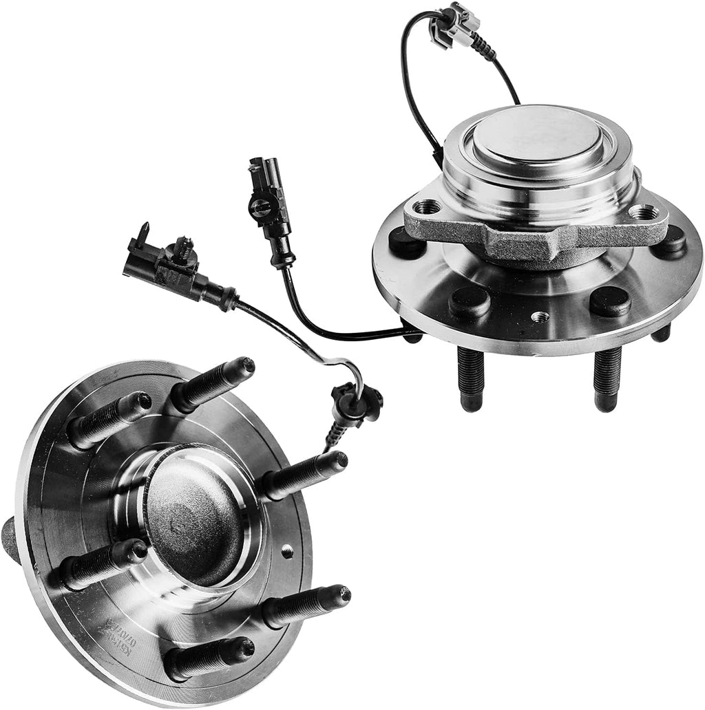 Detroit Axle - 2WD Brake Kit for Sierra Silverado Suburban 1500 Tahoe Yukon Escalade Front Wheel Bearing Hubs Brake Rotors Brake Pads Replacement : 12.99' inch Front & 13.58' inch Rear Rotor