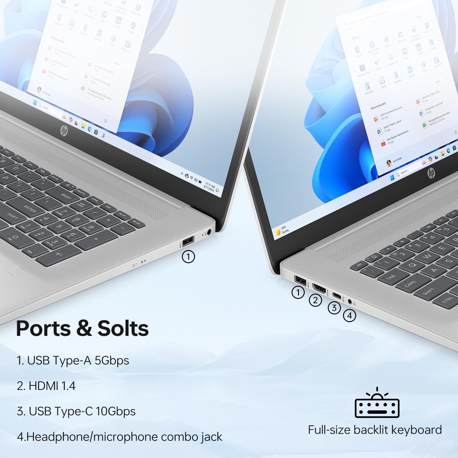 HP Pro Business Copliot AI Laptop PC, 17.3' Touchscreen, Ultra 7 255U, 16GB DDR5, 1TB SSD, Wi-Fi 6, Webcam, Backlit Keyboard, Fingerprint Reader, Bundle with PCO Laptop Cooler