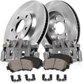 Callahan BRAKE PARTS Front and Rear Brake Kit For 2005 2006 2007 2008 2009 2010 2011 2012 NISSAN FRONTIER XTERRA Replacement Brake Rotors and Ceramic Brake Pads with Calipers