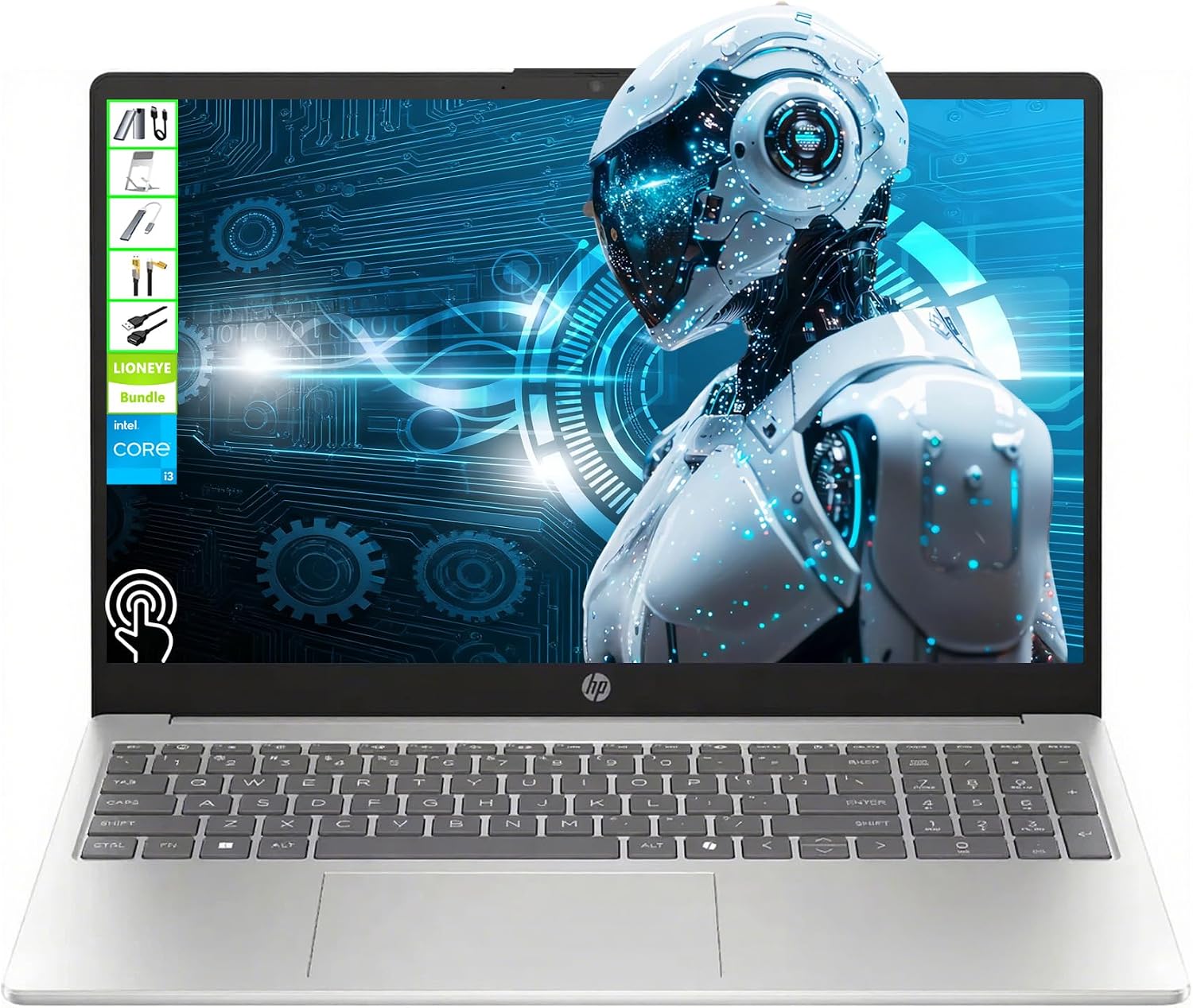 HP 15.6' Touchscreen Business Laptop, 13th Gen Intel i3-1315U, 16GB RAM, 1TB SSD, Thin & Light, All-Day Battery Life, Fast Charge, WiFi 6, Copilot AI, Secure Windows 11 Pro, Travel Ready, LE Bundle