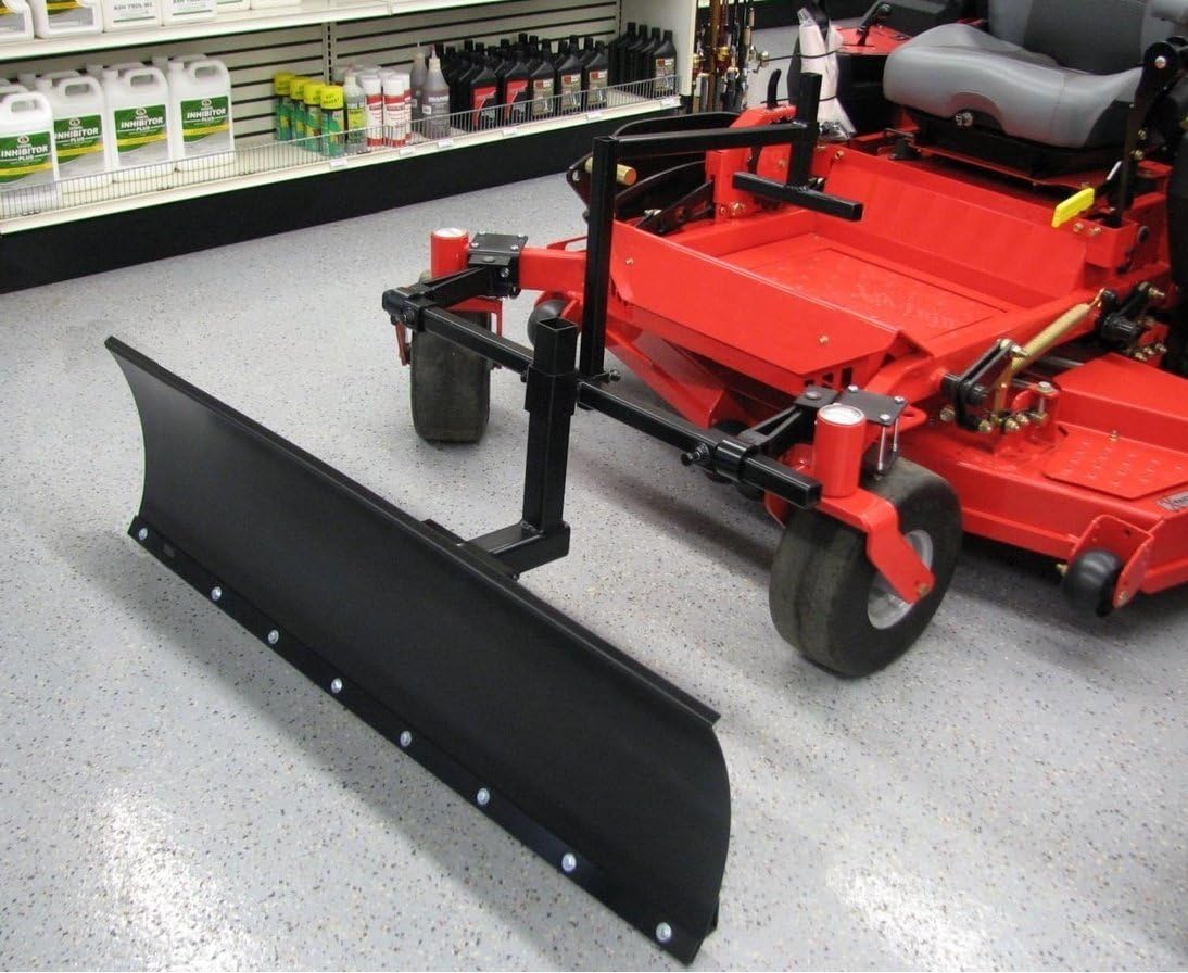 4 ft Wide Zero Turn Snowplow Kit with Mounting Bar Included This Made in USA Universal Heavy Duty Zero Turn Mower Plow Kit Comes with All Hardware Included.