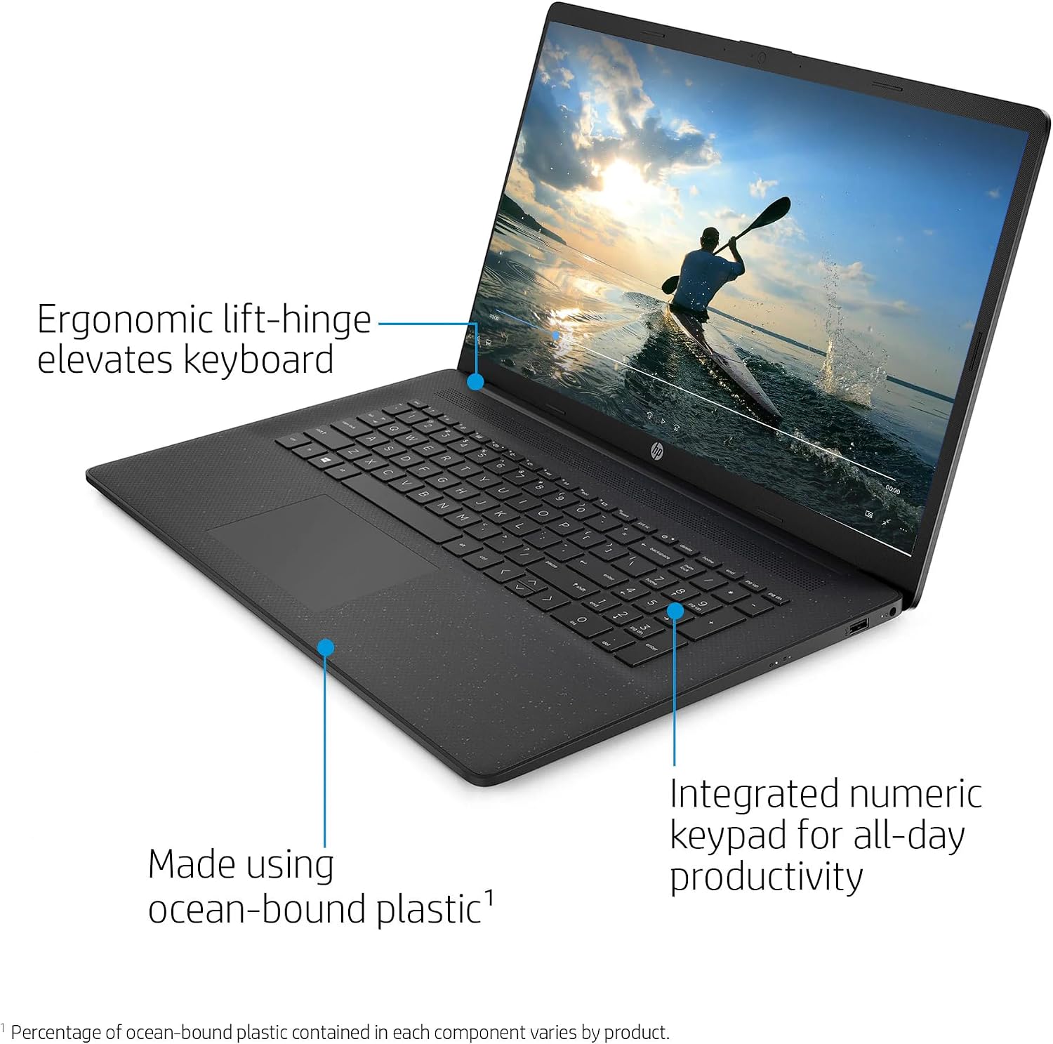 HP 17.3' Business Laptop Computer, 64GB RAM 2.5TB Storage (2TB SSD + 512GB Docking Station Set), Intel Core i5-1334U Processor, Numeric Keypad, Camera Privacy Shutter, Windows 11, Jet Black