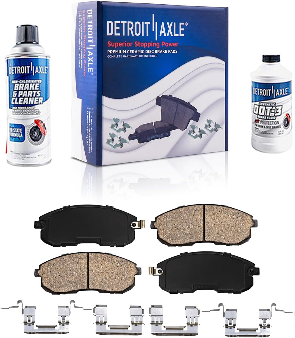 Detroit Axle - Front Brake Kit for 13-16 Nissan Sentra, Wheel Bearing & Hubs Front and Rear Disc Brake Rotors Ceramic Brake Pads 2013 2014 2015 2016 Replacement : 11.02 inch Front Rotors