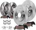 Detroit Axle - 8pc Brake Kit for 2015-2019 Cadillac ATS, 12.64' inch Front and 12.40' inch Rear Disc Brake Rotors Ceramic Brakes Pads with Hardware 2016 2017 2018 Replacement