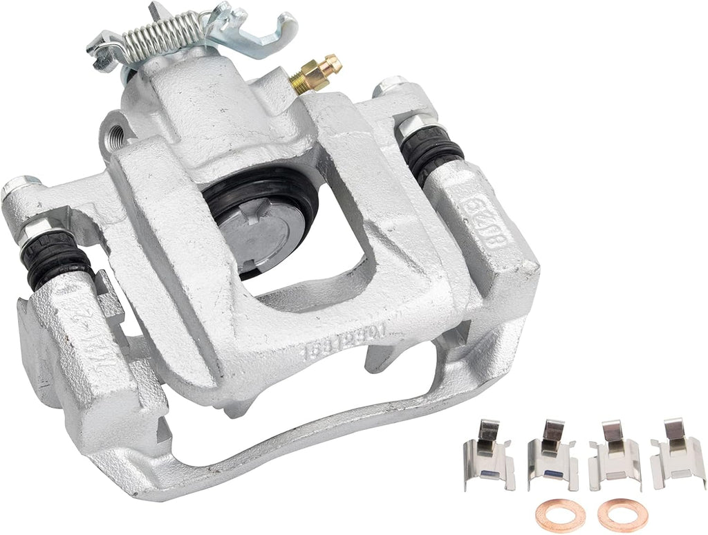 TRQ Rear Brake Pad and Rotor Set Ceramic Rotors Calipers Hoses Compatible with 2008-2011 Chrysler Town & Country 2008-2011 Grand Caravan 2009-2011 Volkswagen Routan