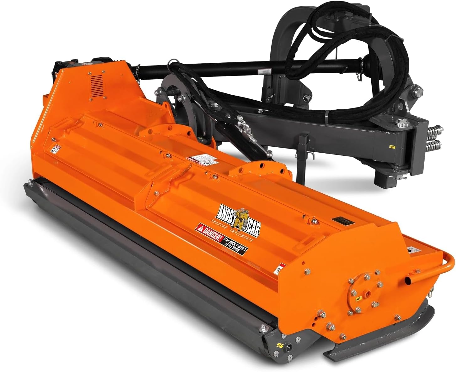 MechMaxx 86' Heavy Duty PTO Drive 3 Point Offset Ditch Bank Verge Flail Mower for 90-120HP CAT 2 Tractor, 130'' Offset Distance,55°/90° Rotation Angle, 20 Hammers, Model VBM86