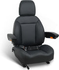 Universal Zero Turn Mower Seat,Forklift Tractor Seat with Safety Seatbelt,Micro Switch,Adjustable Backrest,Headrest Armrests Fits Zero Turn Seat Skid Steer Loader Dozer Telehandler(Black)