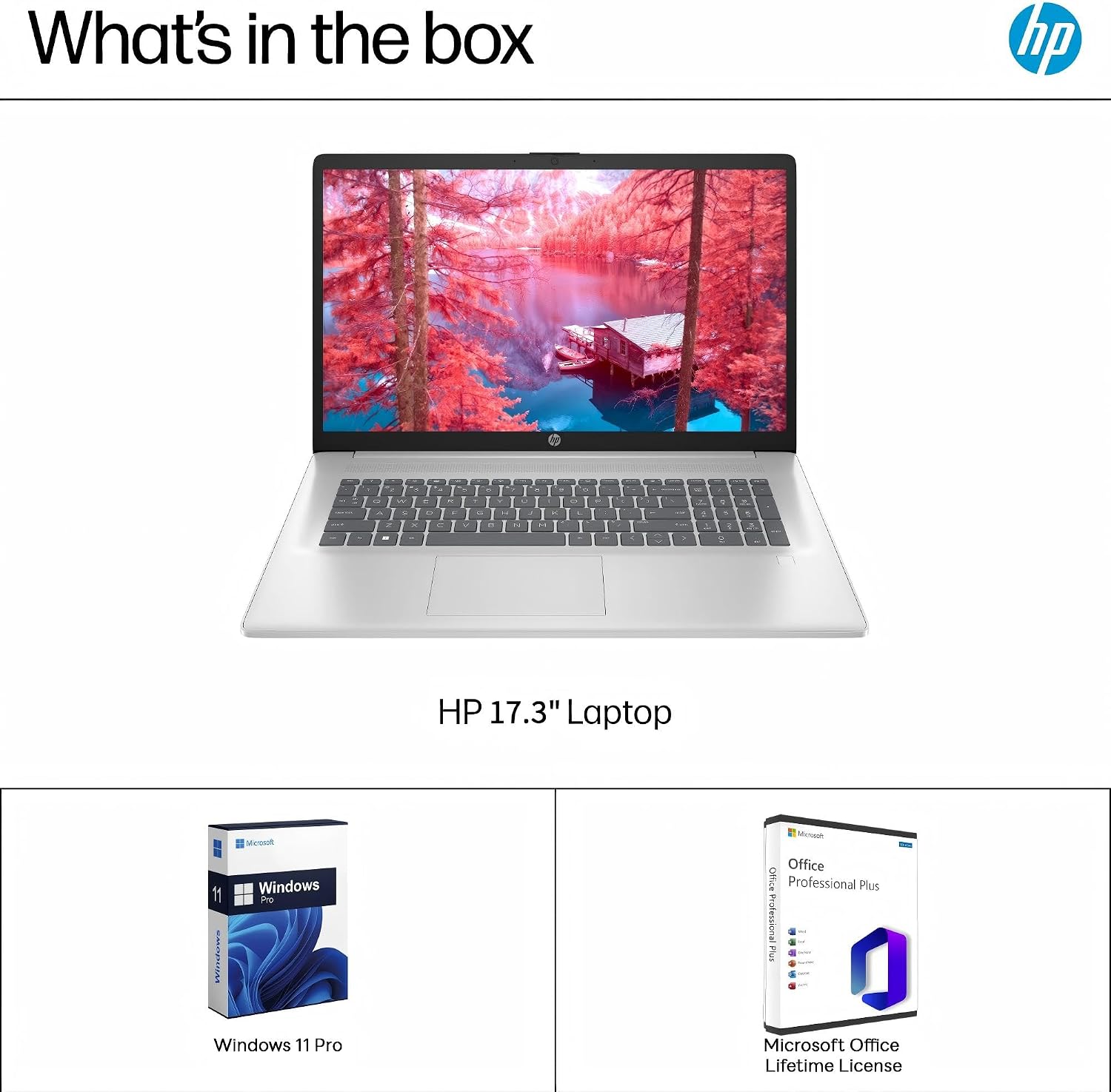 HP 17 inch Laptop for Business, 17.3' HD+ Touchscreen Display, Intel 10-Core i7-1355U(up to 5.0 GHz), 64 GB RAM, 2 TB SSD, Lifetime Office, Windows 11 Pro, Intel Iris Xe GPU, Wi-Fi 6, w/Accessories