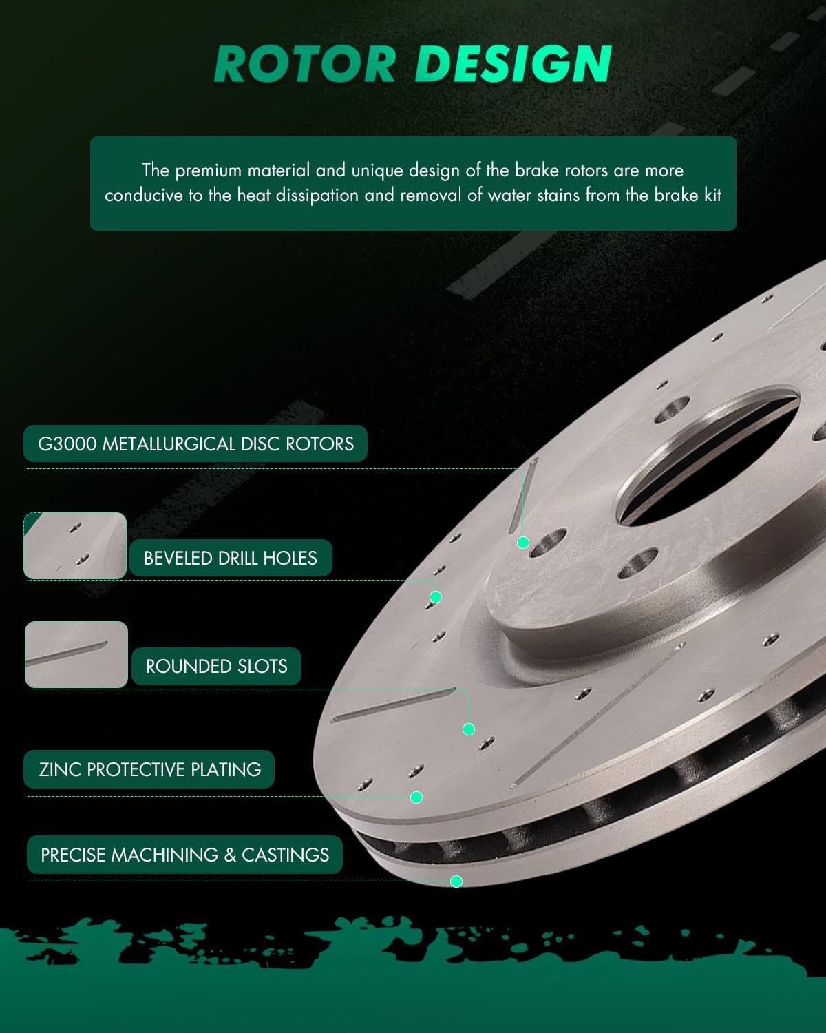 SCITOO Disc Brake Pads and Rotors Front 12.99' Rotors Replacement For Chrysler For Pacifica│For Voyager│For Town & Country,For Dodge For Grand Caravan│For Journey,For Ram For C/V, 5/Lugs Brake Kits