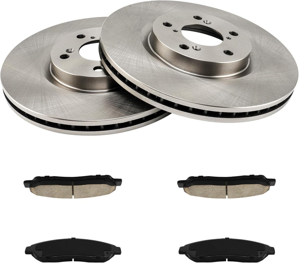 KAX Front Brake Kit for Honda Pilot 2009-2015, Acura MDX 2007-2013, ZDX 2010-2013, RLX 2014 2017-2018, 12.98inch Brake Rotors Pads Kit, #31468+D1280 Front Brakes