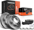 A-Premium 12.99 inch (330mm) Rear Vented Disc Brake Rotors + Ceramic Pads Kit Compatible with Select Chevy, GMC and Hummer Models - Silverado 1500 HD, 2500, Suburban, Sierra 1500, Yukon XL 2500, H2