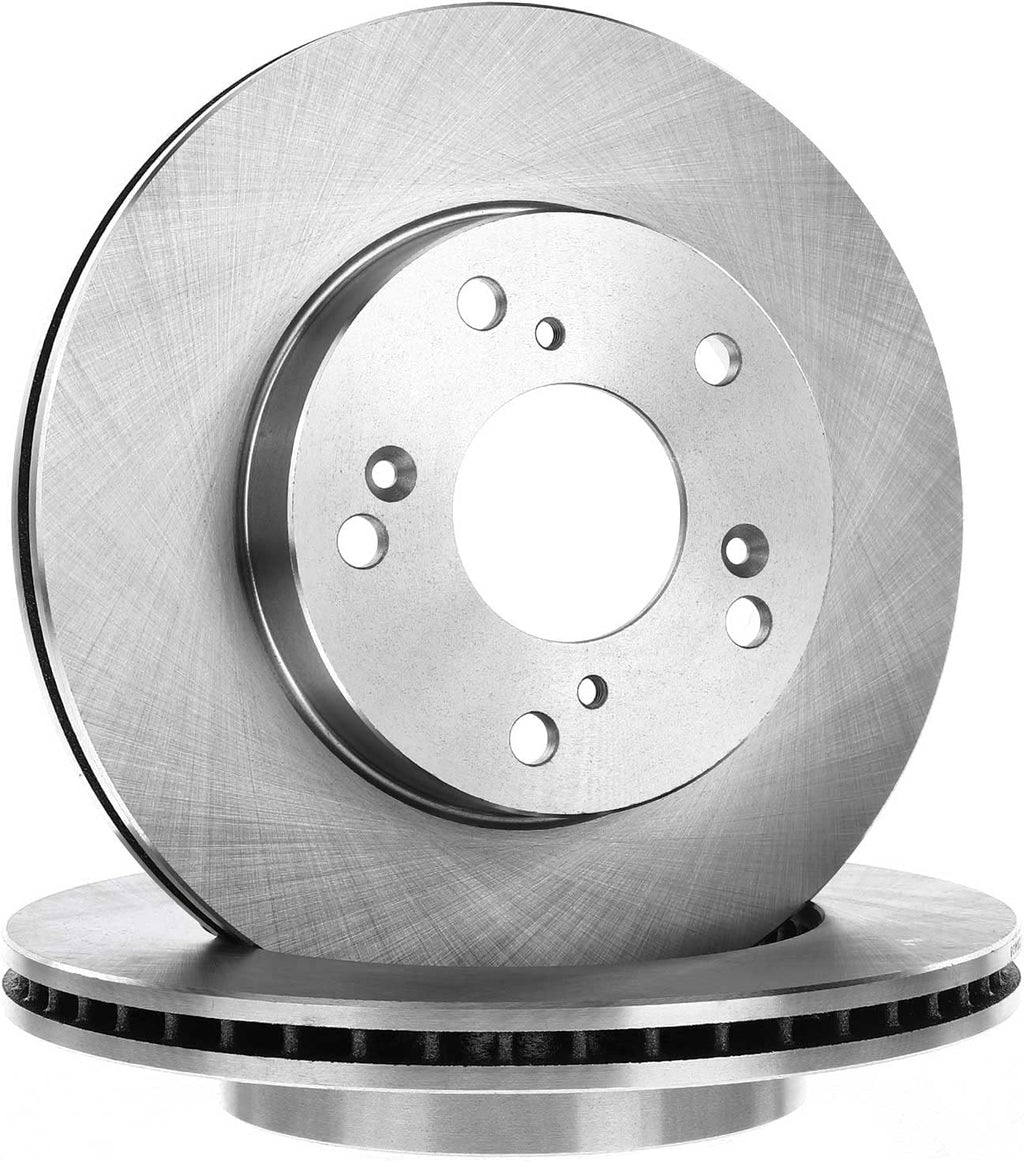 A-Premium Front Vented Disc Brake Rotors + Rear Drums + Shoes + Ceramic Pads Kit Compatible with Select Honda Models - Civic 2012 2013 2014 2015, L4 1.8L, 12-PC Set