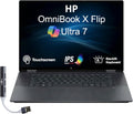 HP OmniBook X Flip AI Powered 2-in-1 Copilot+ Laptop (NextGen Envy x360) 16.0' Touch IPS WUXGA (Intel Ultra 7-258V, 32GB LPDDR5X, 2TB SSD, Backlit KB, Thunderbolt 4, Win11P) w/DKZ USB Port Expander