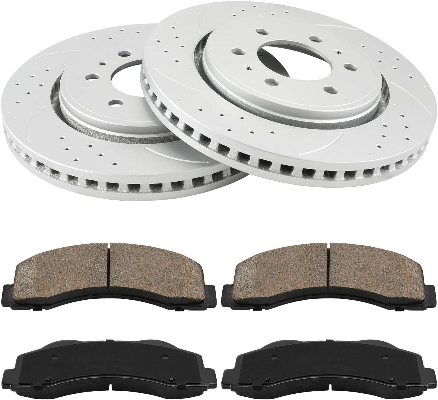KAX Front Brake Kit for Ford F-150 2010-2020, Expedition 2010-2021, Lincoln Navigator 2010-2021, 13.78inch Brake Rotors Pads Kit, #54153+D1414 Front Brakes