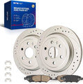 KAX Rear Brake Kit Fit for Cadillac SRX 2010-2016, Saab 9-4X 2011, 12.4inch | Brake Rotors Pads Kit, #55176+D1337 Rear Brakes
