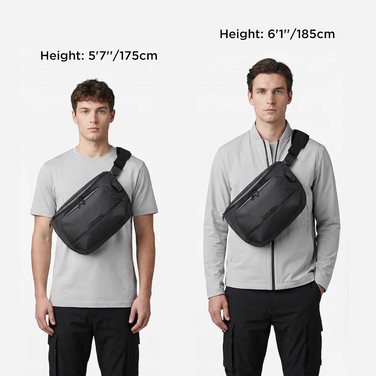 ALPAKA Bravo Sling Max, 8L RFID-Blocking Sling Laptop Bag for Men with Maglockz Buckle, Lockable Zips & External USB Port