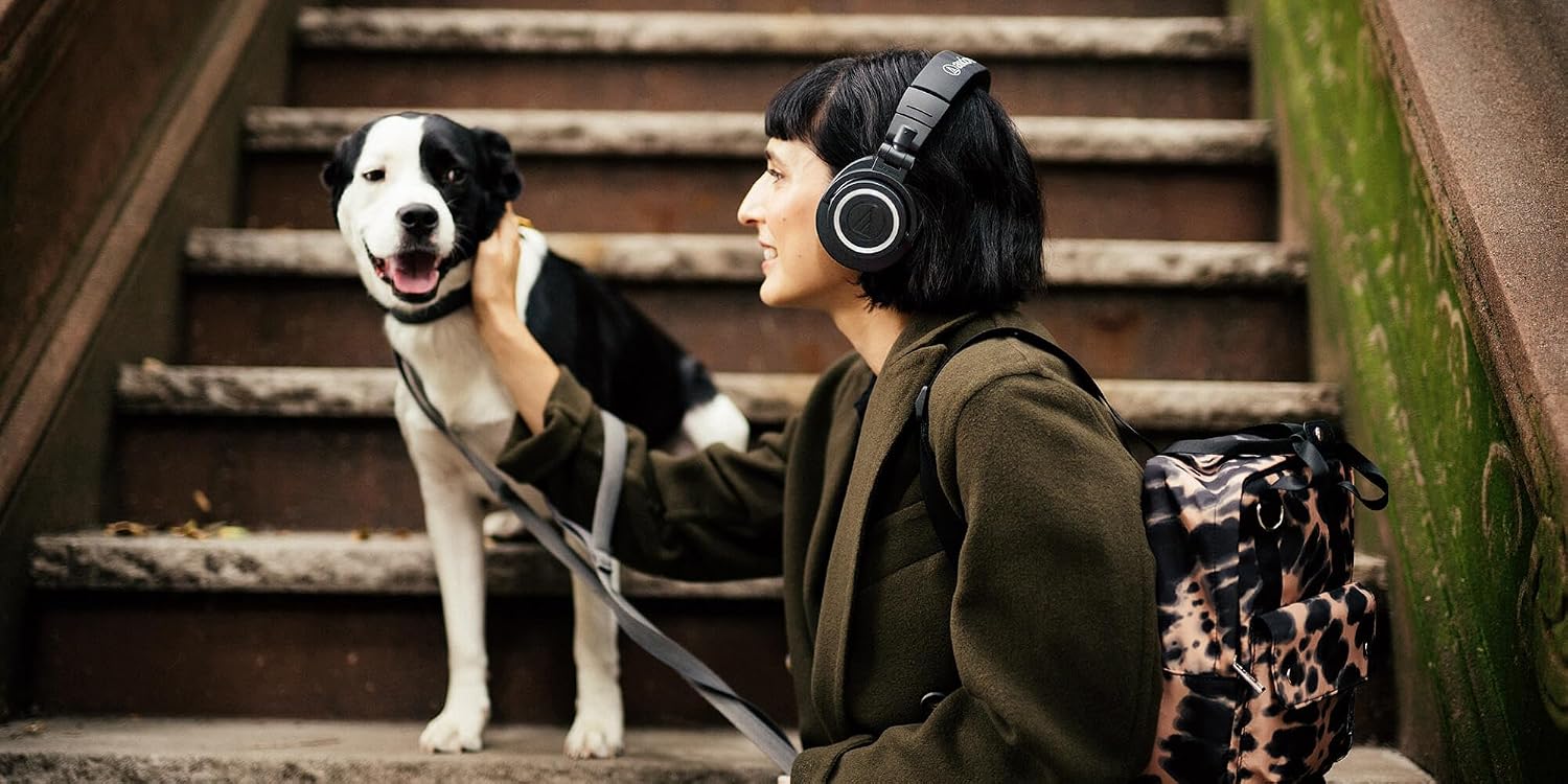 Audio Technica ATH-M50XBT2 Black Total Wireless On-Ear Headphones with 3 Year Amber Protection Plan (2021)