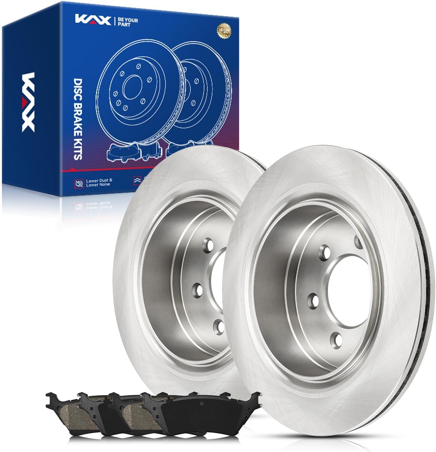 KAX Rear Brake Kit for Ford F-150 2012-2020, 13.71inch Brake Rotors Pads Kit, #54186+D1602 Rear Brakes