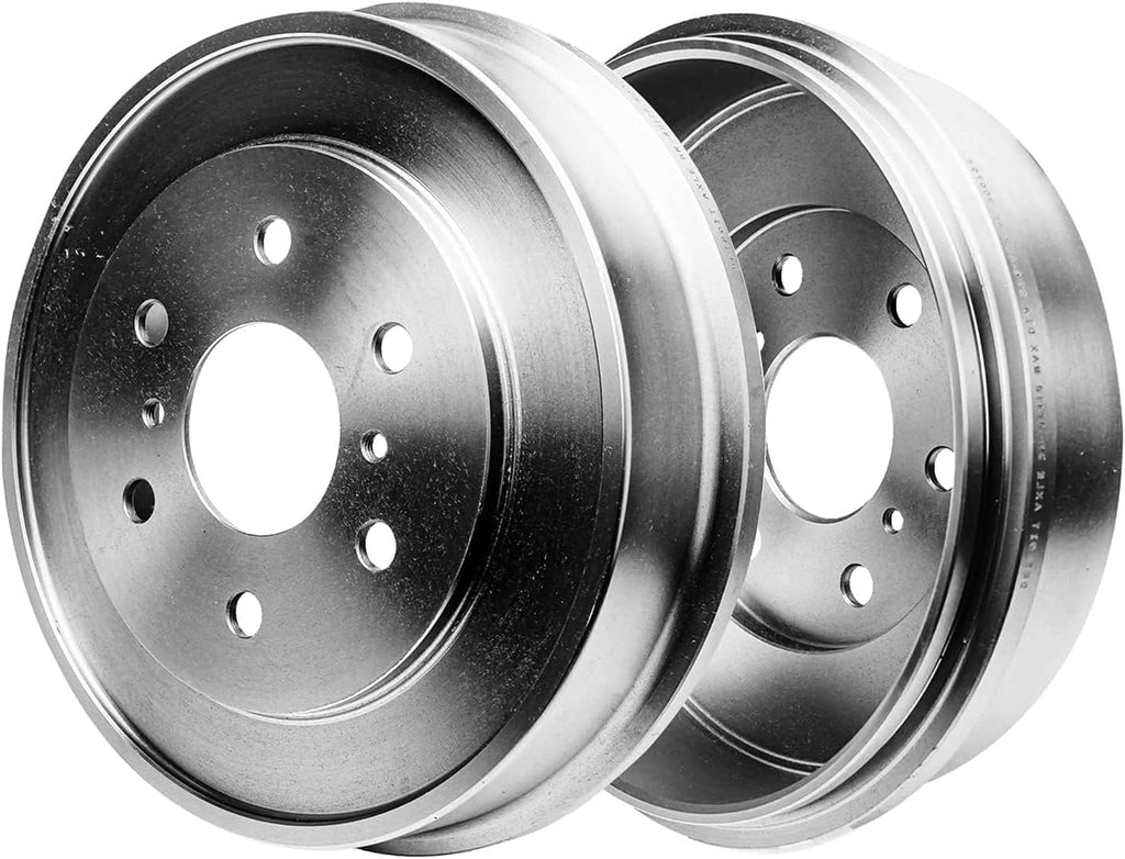 Detroit Axle - Brake Kit for 2005-2007 Chevy GMC Silverado Sierra 1500, Drilled and Slotted Brake Rotors Ceramic Pads Rear Drums Shoes Replacement : 12.99' inch Front Rotor