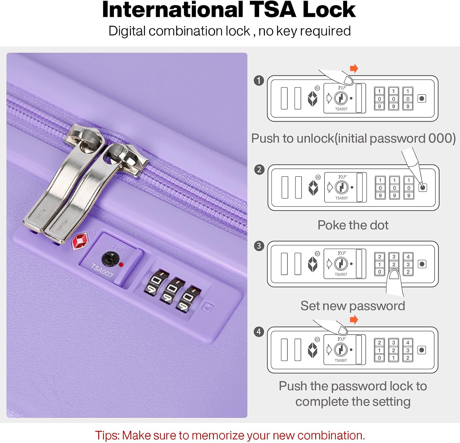 mixi Carry on Luggage, Suitcase with Spinner Wheels 16in Luggage Hardshell Lightweight Rolling Suitcases PC with Cover & TSA Lock, Lilac Purple