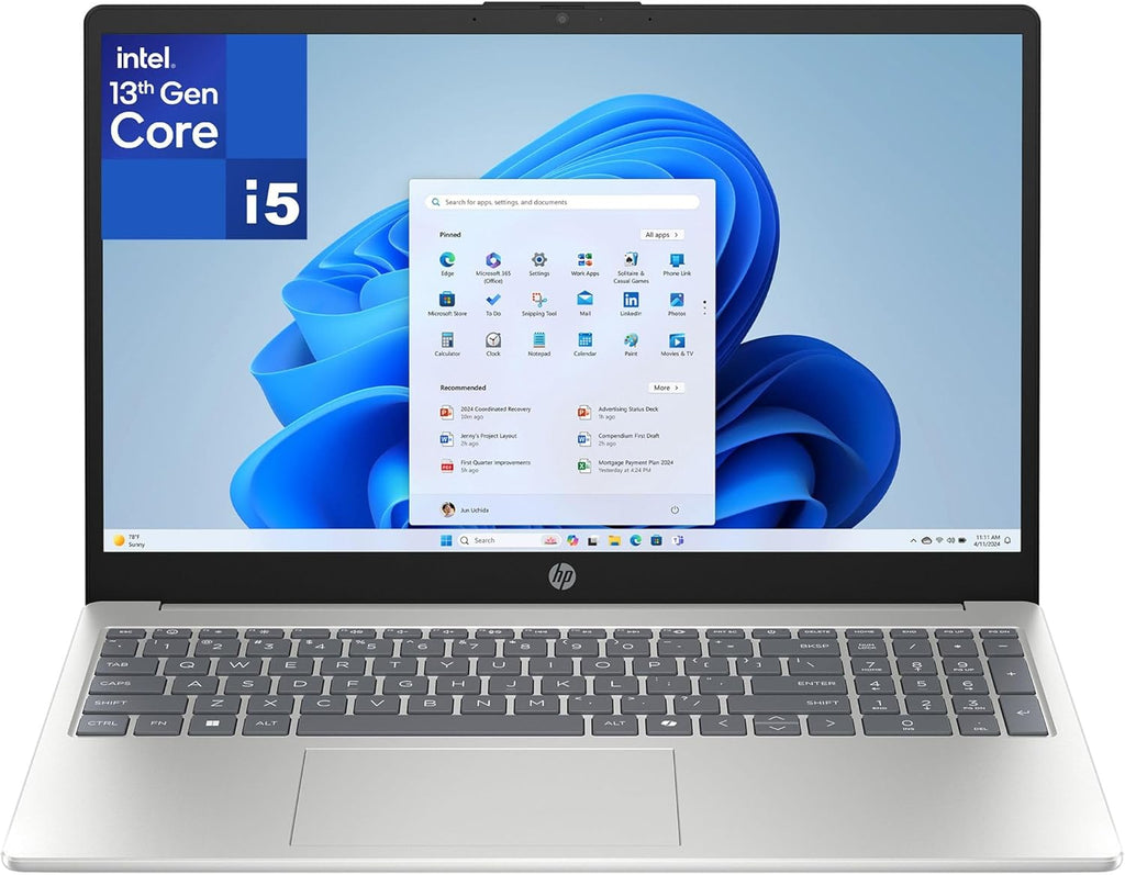 HP 15.6' Touchscreen Laptop Computer for Home Student Business, 13th Gen Intel 10-Core i5-1334U, 16GB DDR4 RAM, 512GB PCIe SSD, FHD, WiFi 6, Bluetooth 5.4, Copilot AI, Windows 11 Home
