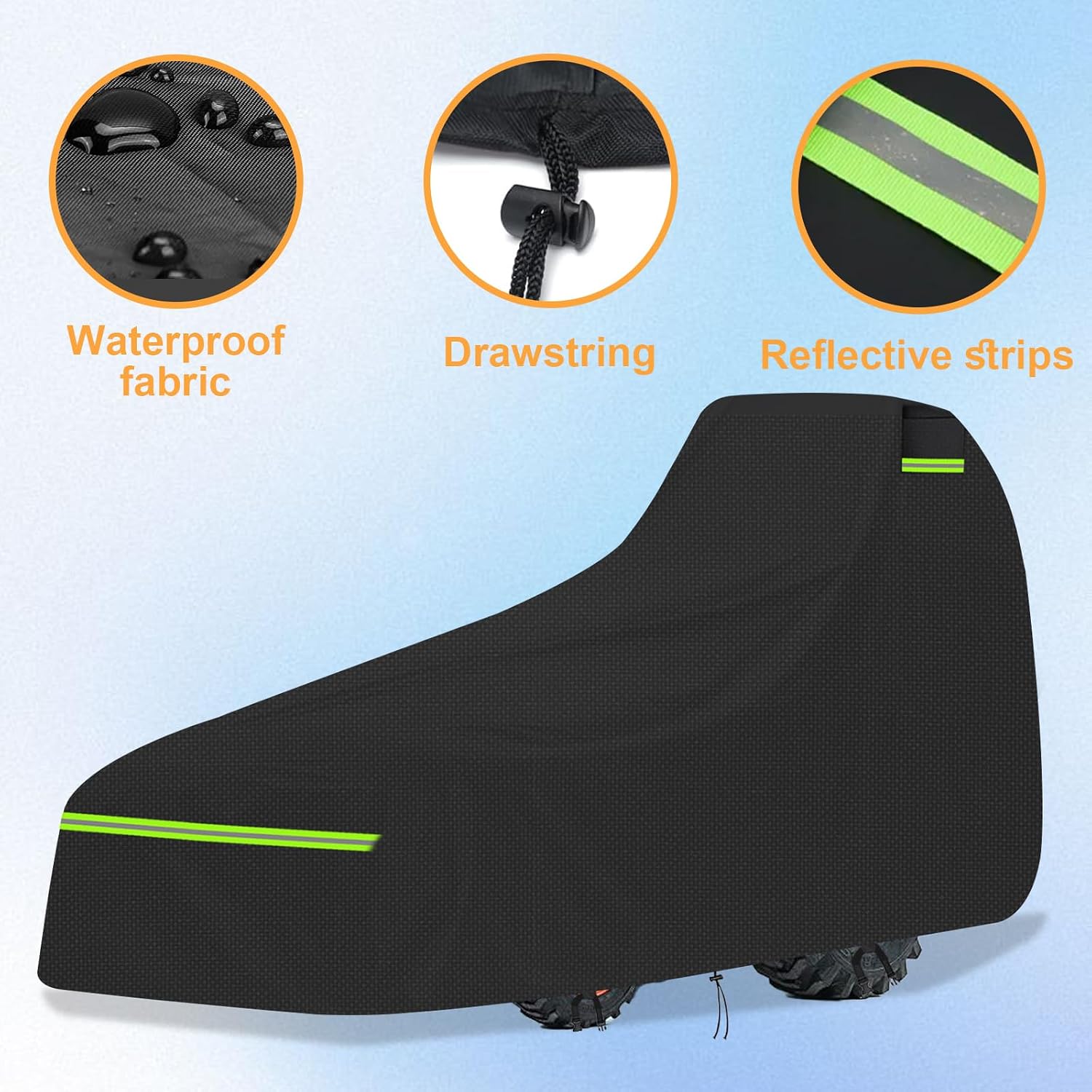 Tractor Cover, Heavy Duty 600D Waterproof Oxford Tractor Cover for John Deere/Kubota/Mahindra Compact Tractors Front Loaders & Backhoes, All Weather UV Protection (189' L x 76' W x 86' H)