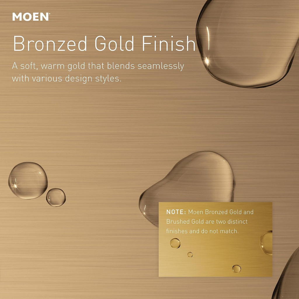 Moen Dartmoor Bronzed Gold Posi-Temp Bathroom Tub Faucet Trim Kit with Showerhead and Shower Handle, Valve Required, T2182BZG