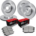 R1 Concepts Front and Rear Brake Kit Fits 2010-2017 Lexus LS460 Rear Wheel Drive without Sport Package| Optimum Oep Brake Pads and Blank Brake Rotors| 13.2' Front & 12.4' Rear
