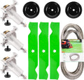 54 Inch Mower Deck Rebuild Kits - Fits Husqvarna LGT24K54 LGT2554 LGT2654 YTH2454 Poulan Pro PB22H54BF with 54' Deck 3 Spindles (187292) 3 Blades (187254/187256) 3 Pulley (153535) 1 Belt (21546382)