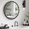 Madison Park 36 inch Black Round Mirror, Round Mirrors for Wall Decor, Metal Frame Circle Mirror for Bathroom, Living Room, Round Wall Metal Art Mirror