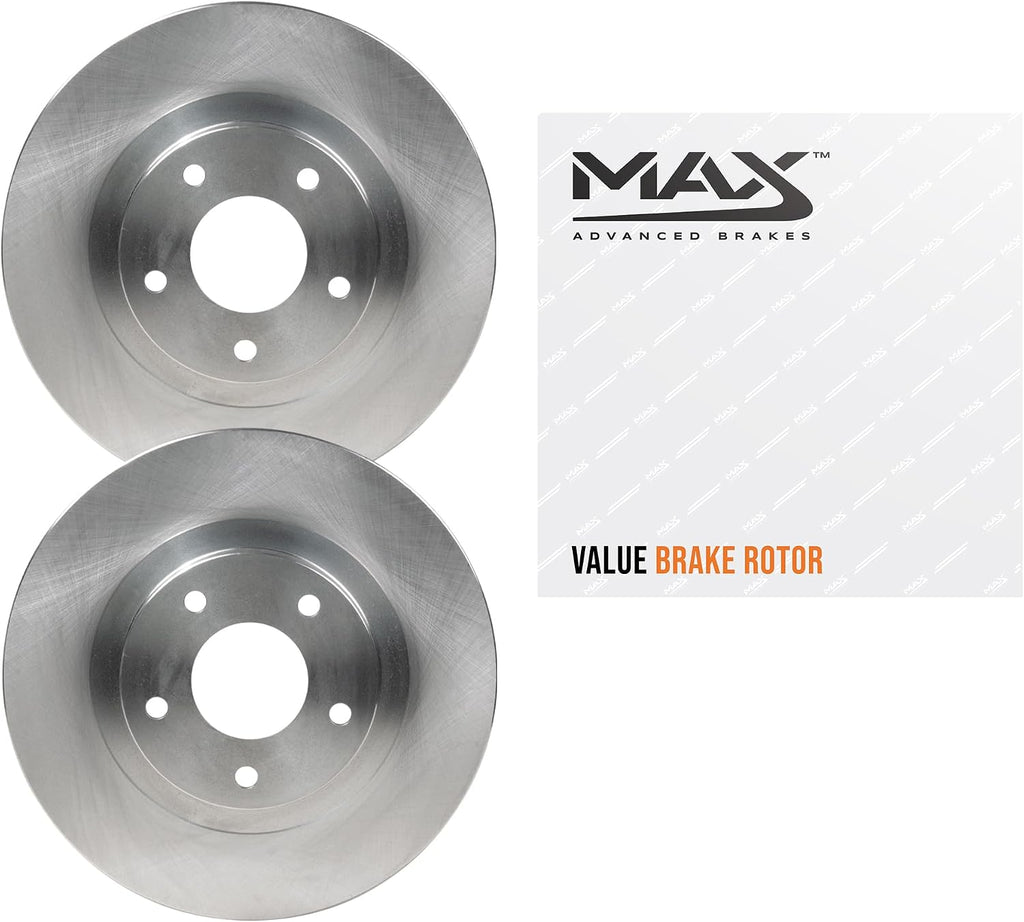 Max Advanced Brakes - Front Brake Rotor Set for 2023 BMW X1, OE-Style Replacement Front Rotors, Best Value