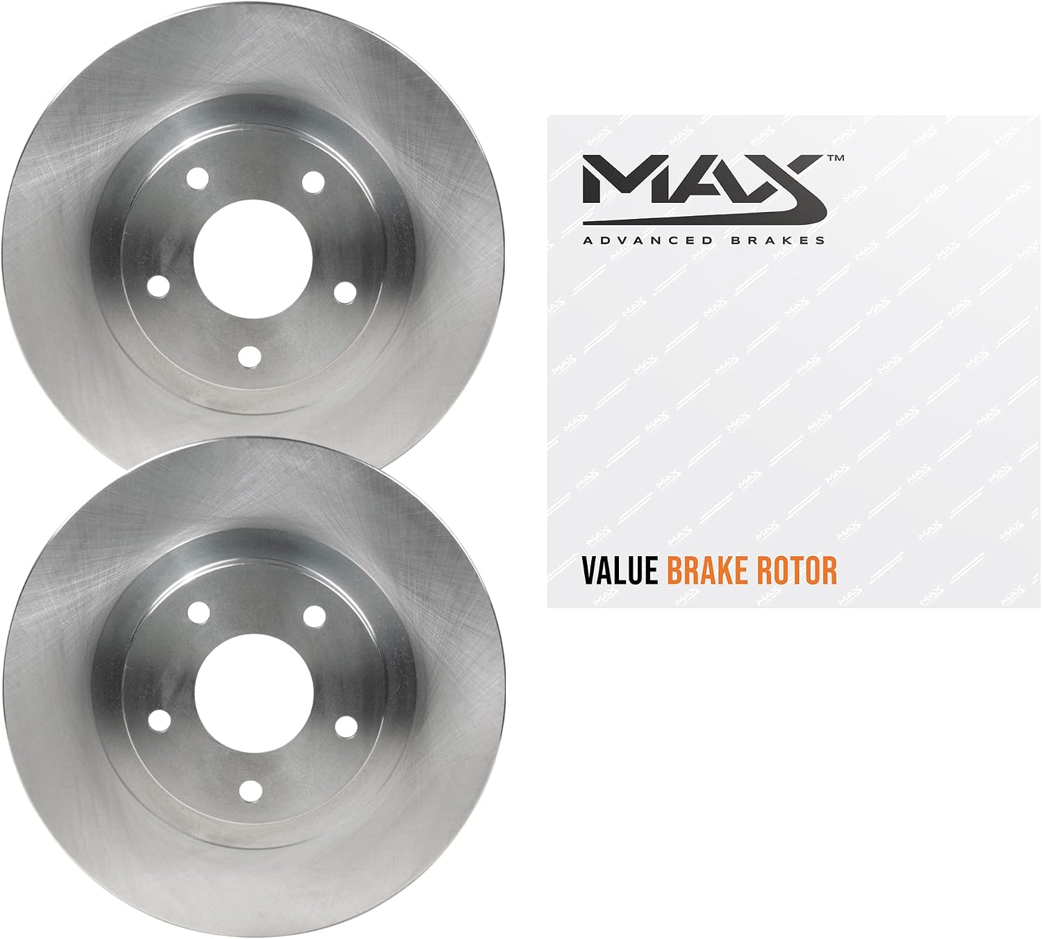 Max Advanced Brakes - Front Brake Rotor Set for 2023 BMW X1, OE-Style Replacement Front Rotors, Best Value