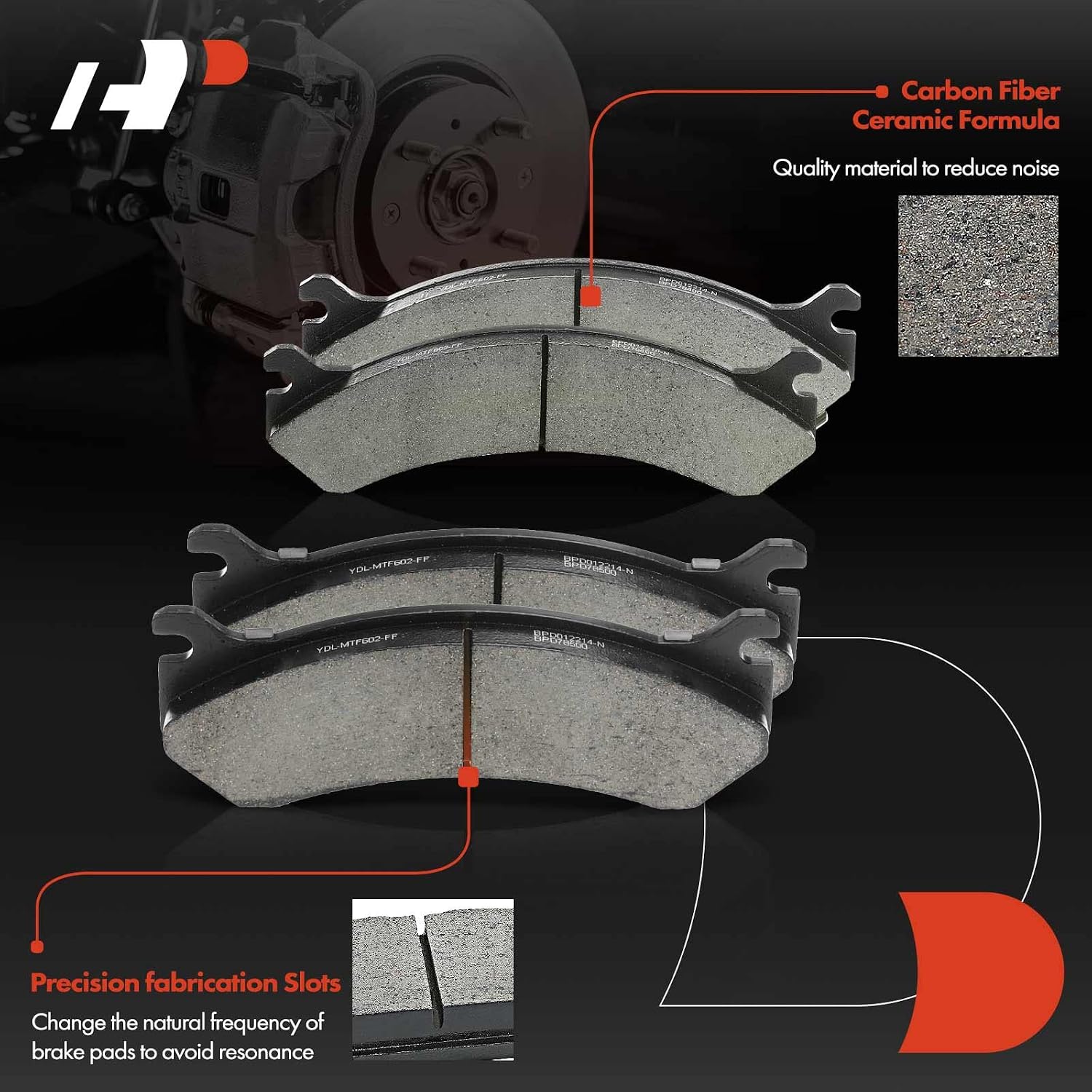 A-Premium Front and Rear Drilled and Slotted Disc Brake Rotors + Ceramic Pads Kit Compatible with Select Chevy and GMC Models - Silverado 2500/2500 HD, Sierra 2500, Suburban 2500, Avalanche 2500