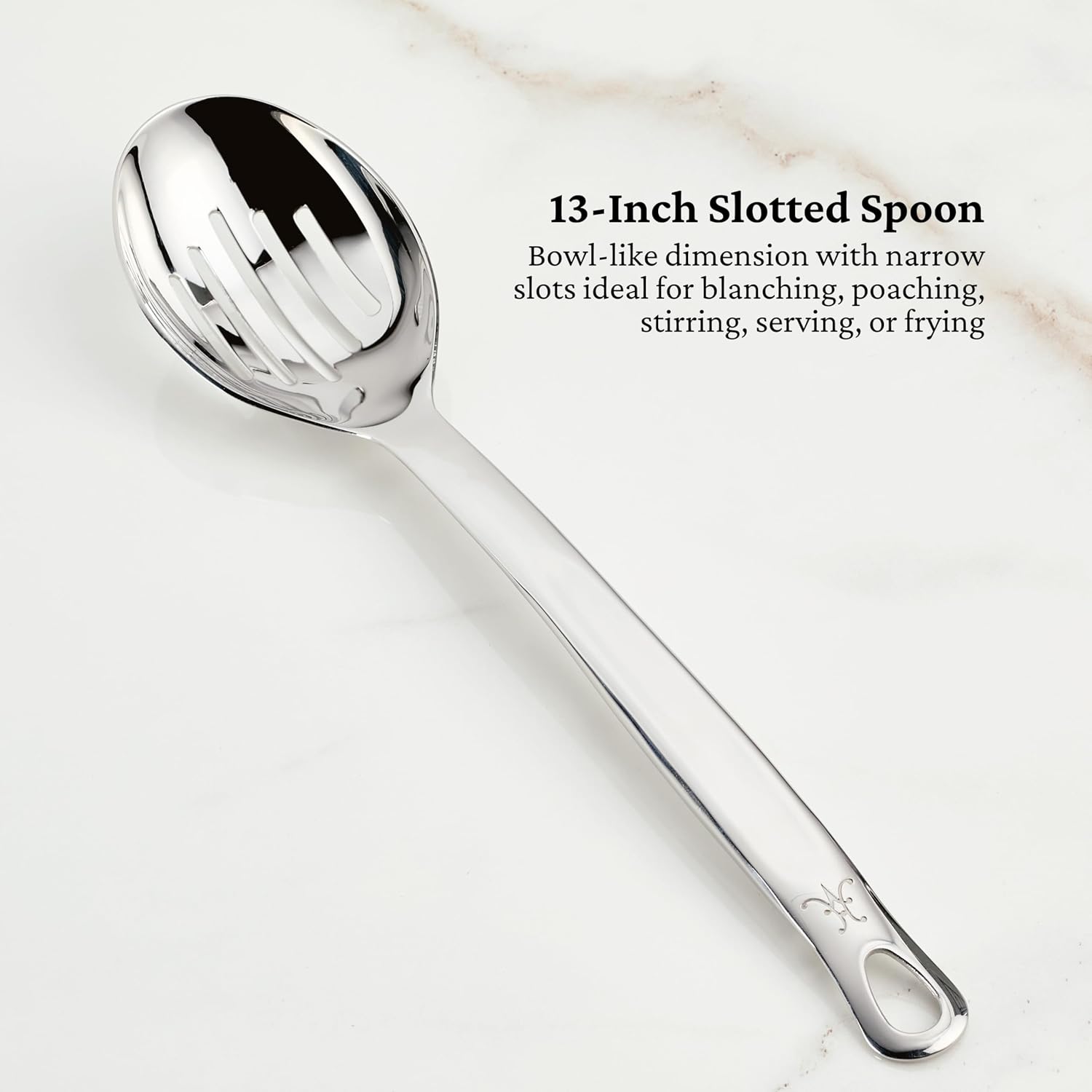 Hestan Provisions Chef's Tools, Deluxe Tool Set (6-Piece) with Porcelain Holder/Bain Marie & Stainless Steel: Solid Spoon, Ladle, Pasta Fork, Turner/Spatula, French Whisk