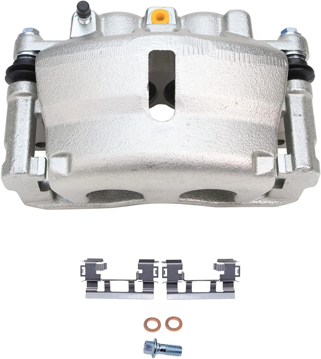 Detroit Axle - Front Brake Kit for Chevrolet Trailblazer GMC Acadia Buick Enclave Rainier Isuzu Ascender Saab 9-7x Saturn Outlook Disc Brake Calipers Ceramic Brakes Pads w/Hardware Replacement