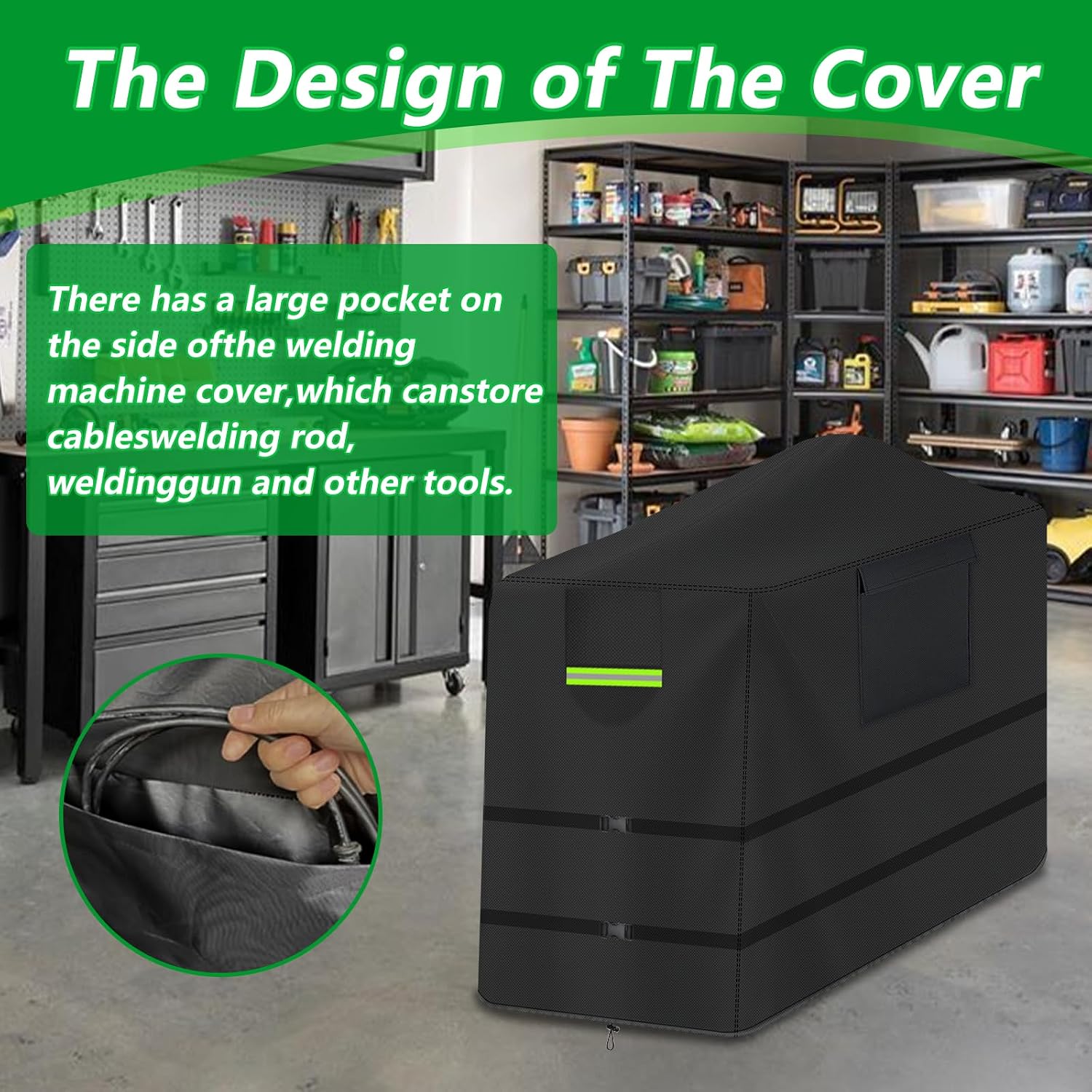 Waterproof Full Tractors Cover Replace,600d Oxford Cloth Tractor Cover for John Deere 1,2,3 Series 1025r 2320 2720 3520, Kubota and Mahindra with Backhoe,with Click-Close Straps & Reflective Strip