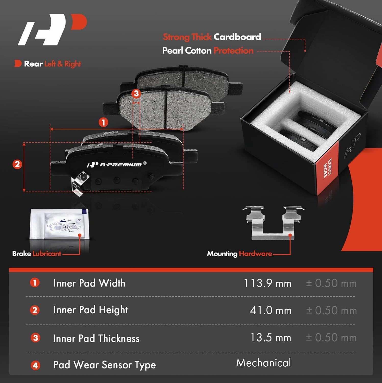 A-Premium Front Vented and Rear Solid Disc Brake Rotors + Ceramic Pads Kit Compatible with Select Chevrolet & Pontiac Models - Malibu 2004-2008, G6 2006-2007, 12-PC Set