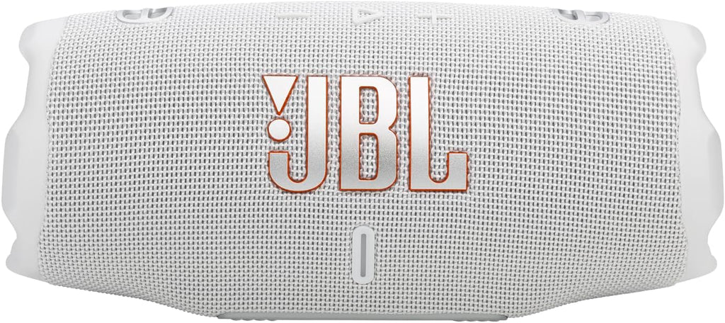 JBL Charge 6 - Portable Waterproof & Drop-Proof Bluetooth Speaker, Bold JBL Pro Sound with AI Sound Boost, 28Hrs of Playtime, Built-in powerbank & Comes with a Sturdy/Removable Carrying Strap (White)