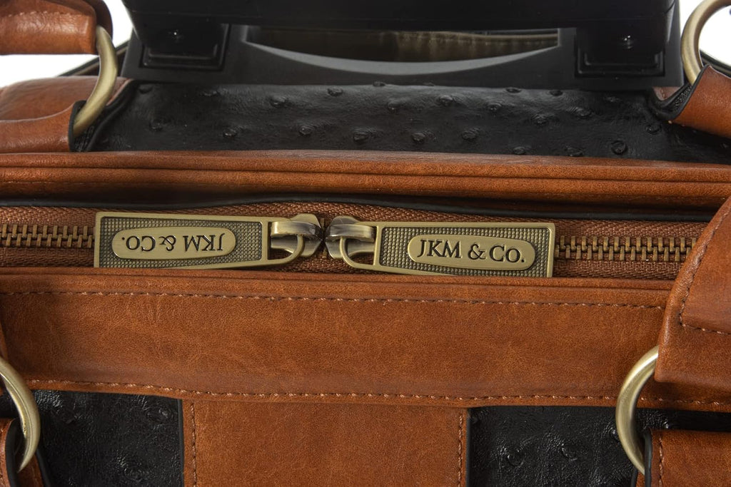 JKM & Company Rolling Laptop Bag for Women | Designer Wheeled Briefcase | Fits 13-17' Laptops | Office Travel Computer Case